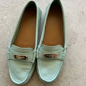 Genuine pebbled leather Fredrica Coach loafers size 8